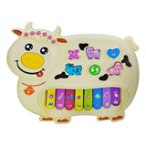 Piano Organeta Vaca Animales Musical Bebes Niño + Baterias