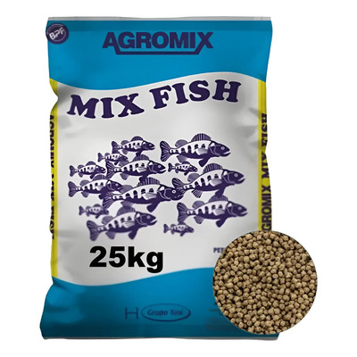 Ração Peixes Mix Fish 22% Engorda 8 A 9mm - Agromix