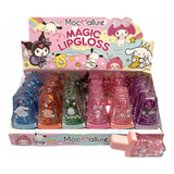 Set 6 Brillos Labiales Magicos Glitter Paleta Hello Kitty