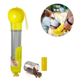 Dispensador Portátil Comedero Bebedero Macotas Perro Gato Color Amarillo