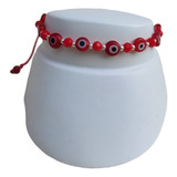 Pulsera Ojo Turco Roja En Plata 925 + Bolsita