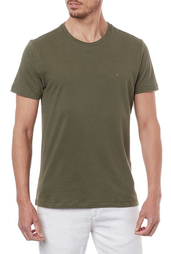 Camiseta Aramis Masculina Basic Lisa Verde Militar