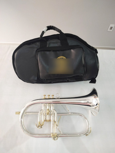 Flugelhorn Hs Musical Hh1 Sib Prata C/ Laqueado Novo $5.800