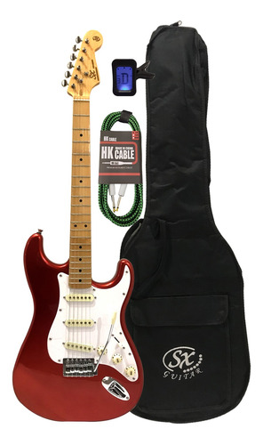 Guitarra Eléctrica Sx Stratocaster + Funda Afinador Cable