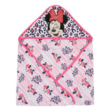 Toalla Con Capucha Fucsia Minnie Animal Print