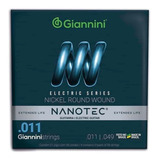 Encordoamento Giannini Nanotec Guitarra .011 Geegst11 Pn
