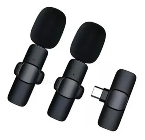 2 Microfones K9 Lapela Sem Fio Lavalier P/ Android Tipo C 