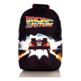 Mochila Back To The Future Original Backpack Nueva Color Negro Diseño De La Tela Nylon (hot Transfer)