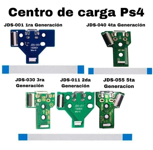 5x Centros De Carga + 5 Flexs Pines Compatible Con Ps4