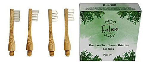 Cepillo Dientes Bambú Niños 4 Pack 4 Formas...