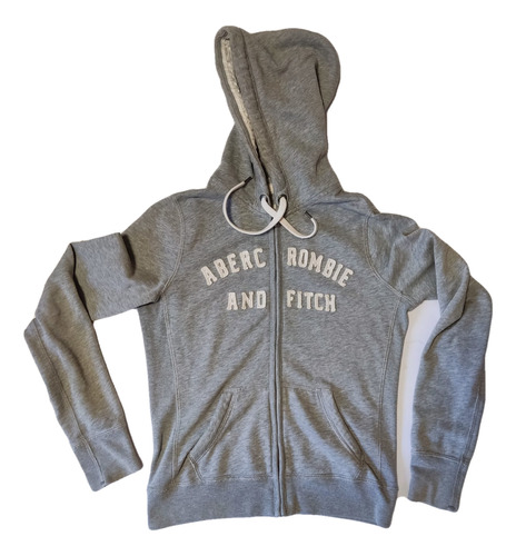 Campera Abercrombie And Fitch Gris Ts Impecable