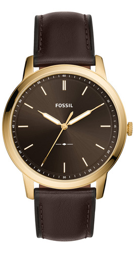 Relógio Fóssil Adulto Slim Social Dourado  Fs5756/0mn