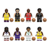 Boneco Jogador Basquete Nba Lakers Bulls Bloco De Montar