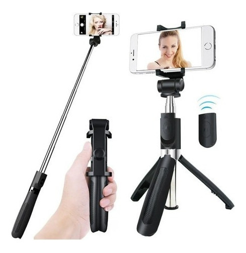 Mini Trípode Poste 360º Selfie Stick Bluetooth 3 En 1 Teléfo