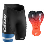 Bermuda Ciclismo Forro Gel D80 Preto Mtb Bike Shorts Caloi