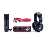 Interfaz De Audio Focusrite Scarlett 2i2 Studio 220v Roja Y Negra 3.ª  Gen