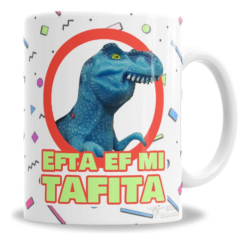 Taza De Cerámica Meme Dinofaurio Tafita, Dino - En Caja