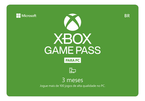 Pc Game Pass 3 Meses Codigo 25 Digitos Computador Microsoft 