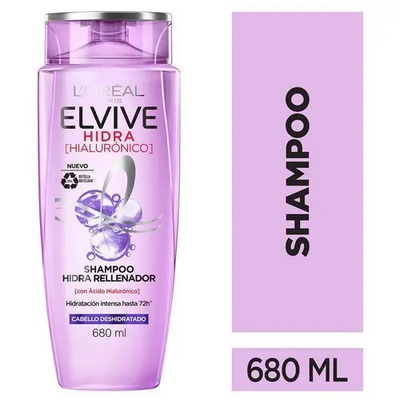 Shampoo Hidra Hialuronico L'oréal Elvive 680ml | MercadoLibre