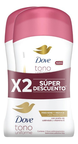 Dove Tono Uniforme X2 - g a $450