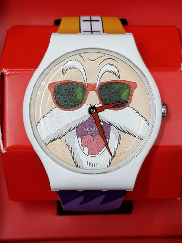 Reloj Swatch Dragón Ball Maestro Roshi Cuarzo Suizo Original