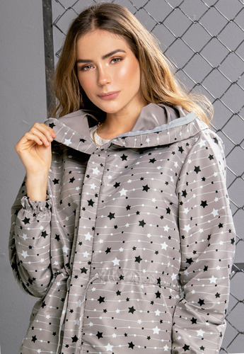 Chaqueta Juvenil Estampado Gris Rutta 76009