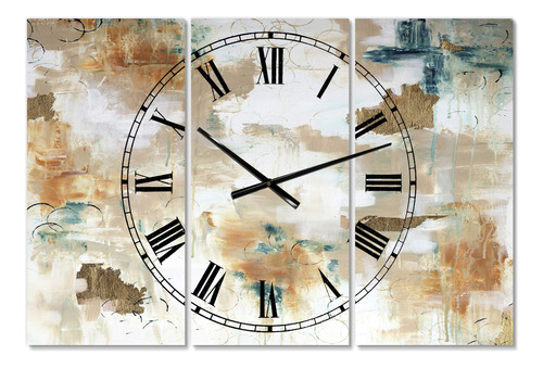  Reloj De Pared Moderno De 3 Paneles 