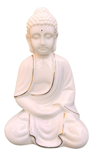 Estátua Luminária Buda Hindu Tibetano Porcelana
