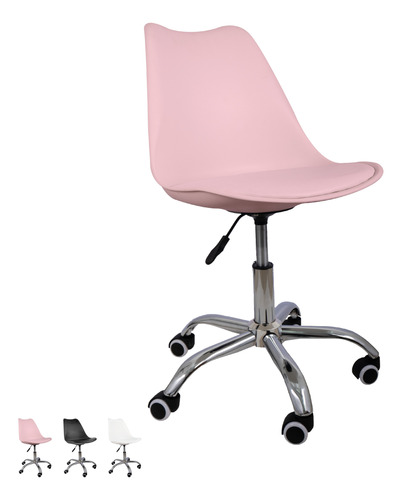 Silla De Oficina Acolchonada Eames Tulip Con Ruedas Cómoda