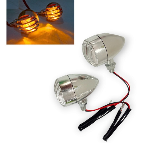 Direccionales Led Moto Focos Luces Moto Retro Harley Chopper