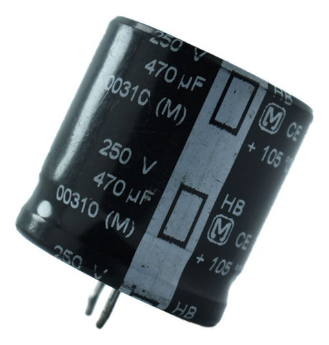 Capacitor Electrolítico 470 Mfd 250 Vdc Condensador Marca Hb