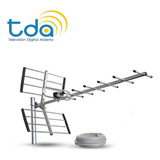 Antena Tda Tv Digital Hd Exterior Tdt Hdtv Cable Coaxil 10mt