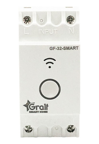 Interruptor Temporizador Gralf Wifi 2.4ghz Riel Din 220v 32a