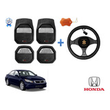 Tapetes 3d Logo Honda + Cubre Volante Accord 2008 A 2012