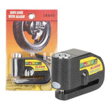 Alarma Motocicle Bloqueo Impermeable Freno Disco Candado Color Negro