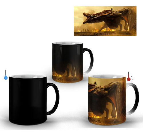 Caneca Mágica Got - Game Of Thrones - Dragão E Targaryen