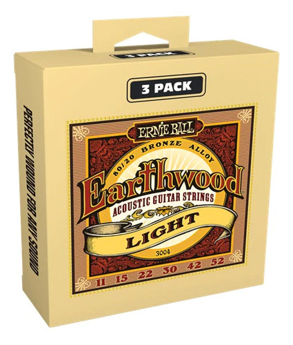 Ernie Ball 3004 Pack De 3 Encordaduras Guitarra 11-52 Bronce