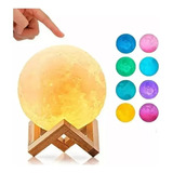 Lampara Lunar Led 3d Luna Moon Light, Colores Touch