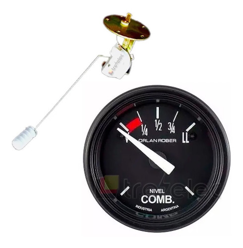 Reloj Nivel De Combustible Con Fondo Negro Ó Blanco  Ø 52mm +  Flotante Tipo Universal Marca Orlan Rober 