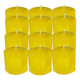 Kit 12 Velas Aromáticas Decorativas Repelente 80g Citronela Cor Amarelo Fragrância Diversas Diversas