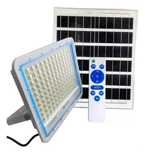 Refletor Solar Holofote 300w Placa Bateria Prova D'água