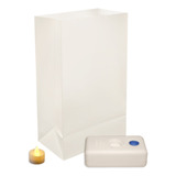 Kit De 12 Luminarias Led A Pilas Color Blanco