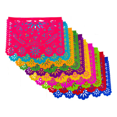 Papel Picado - Encanto Multi Plástico 10 Tiras 5 M. De Largo Color Multicolor Encanto Plastico