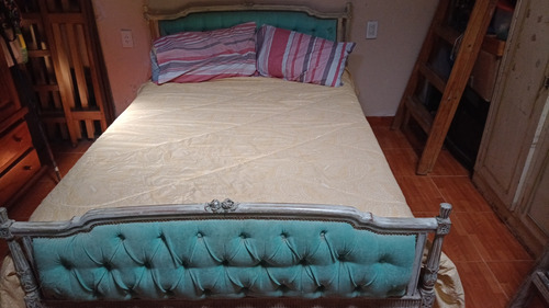 Cama Antigua Estilo Luis Xv.  Incluye Colchon De Regalo