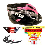 Capacete Ciclista Bike Ciclismo Adulto Tamanho Regulável Cor Rosa Tamanho G-56 Ao 62cm