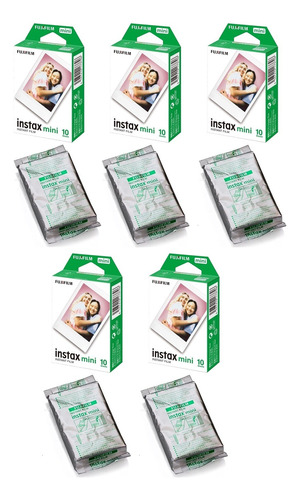 Papel Filme Para Instax Mini 7, 8, 9, 11, 12 - Pack 50 Fotos