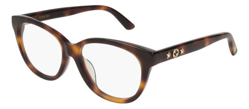 Gucci Gg0211oa 002 Round Eye Cat Carey Dorado