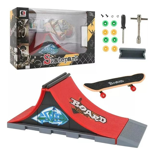 Mini Skate Con Rampa Juego Patineta Dedo Pista Accesorios Ct