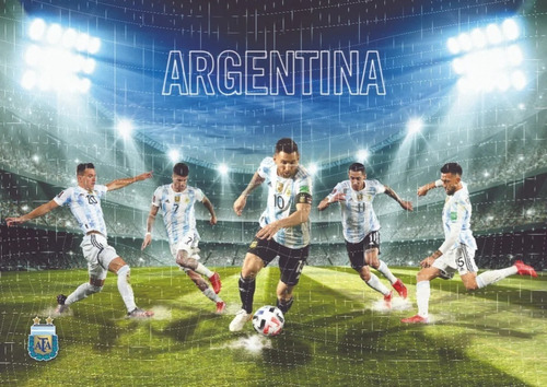Argentina Campeon Qatar 2022 Afa Oficial Mural Empapelado 