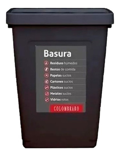 Tacho De Basura Cesto P/ Residuos 55lts Colombraro